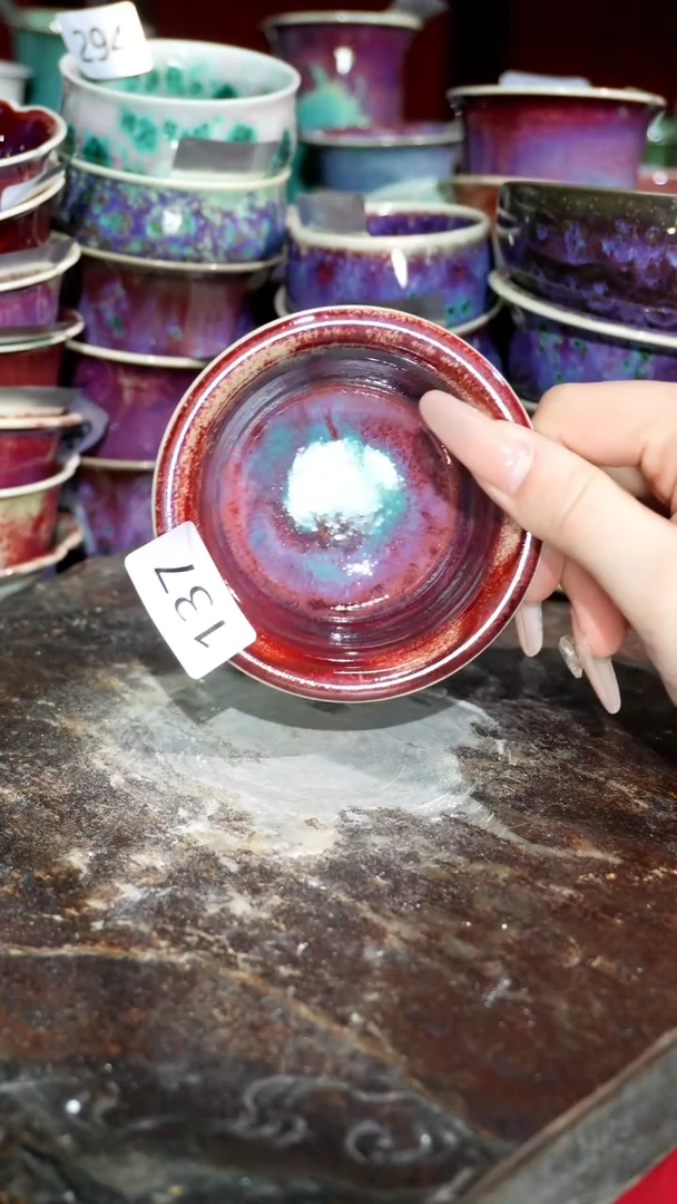 摆件精品窑变钧瓷茶器