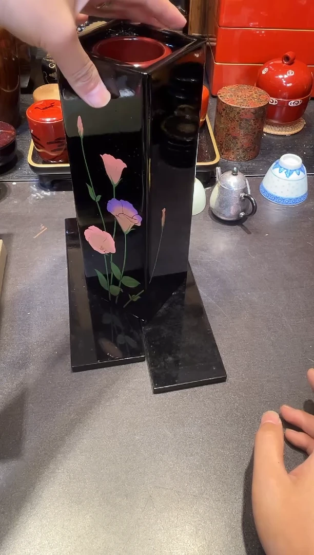 花器 大漆漆器大漆漆器