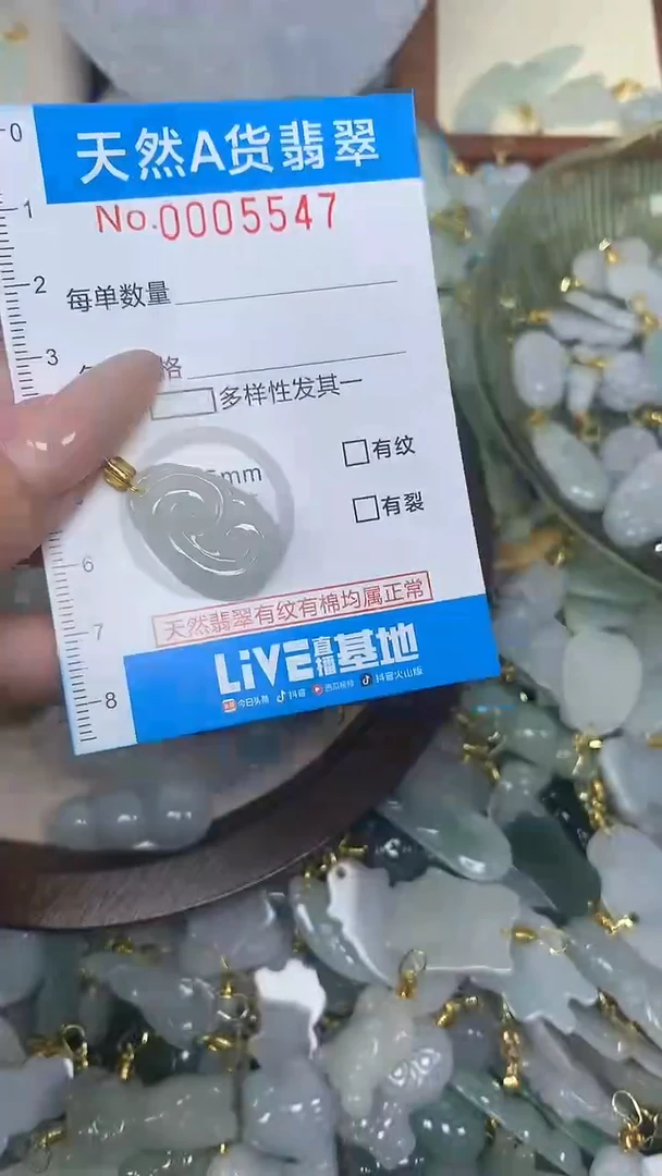 翡翠未镶嵌颈饰净货挂件-5547