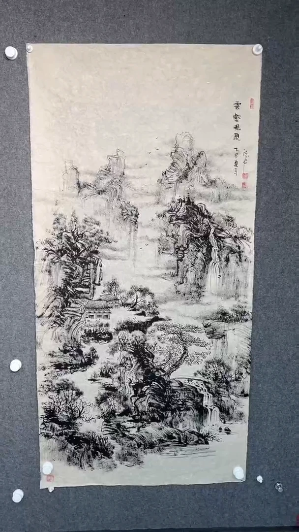 国画黄德中老师四尺