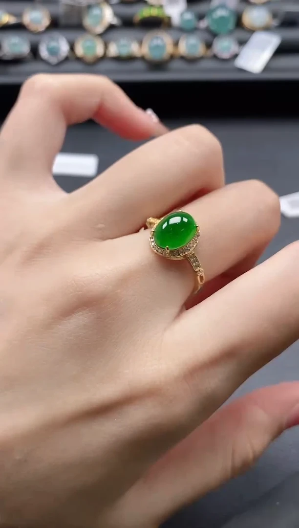 【闪购商品】翡翠戒指银S925镶嵌1111