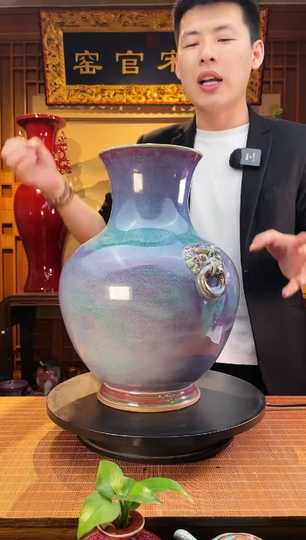 摆件大宋官窑【柴烧虎头樽】古法珍藏款