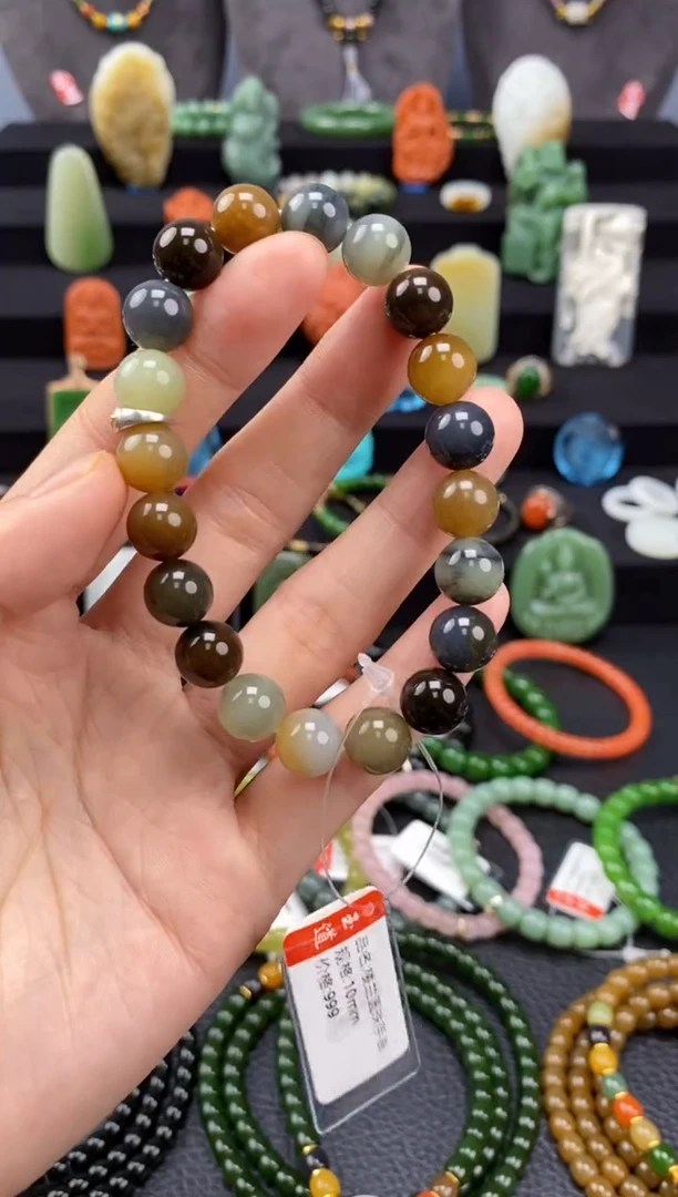 【闪购商品】和田玉-未镶嵌10mm楼兰圆珠手串