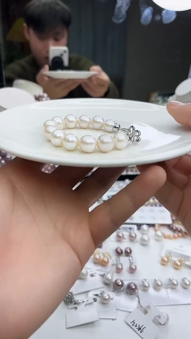 未镶嵌手链淡水珍珠白色系12-13mm