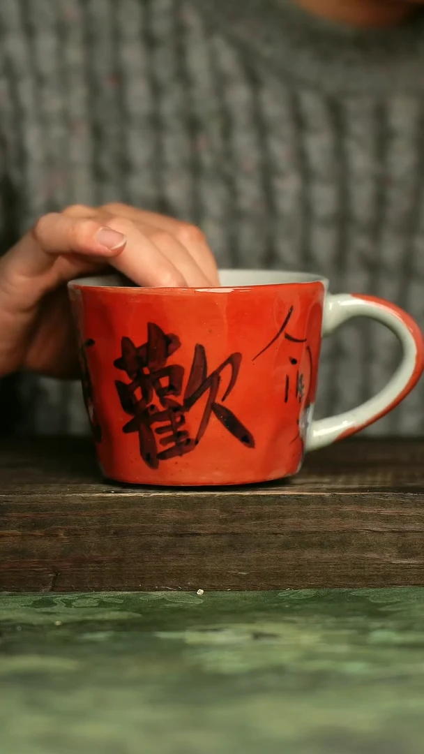 青诗集手工手绘瓷器