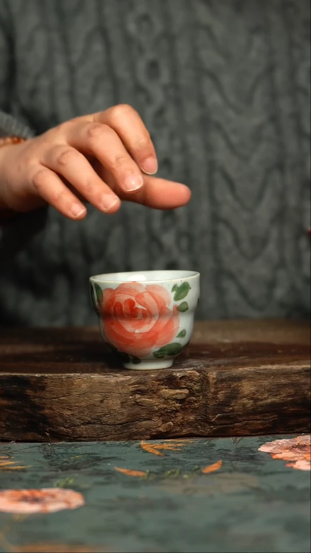 【闪购商品】杯釉下彩手工手绘同款陶器