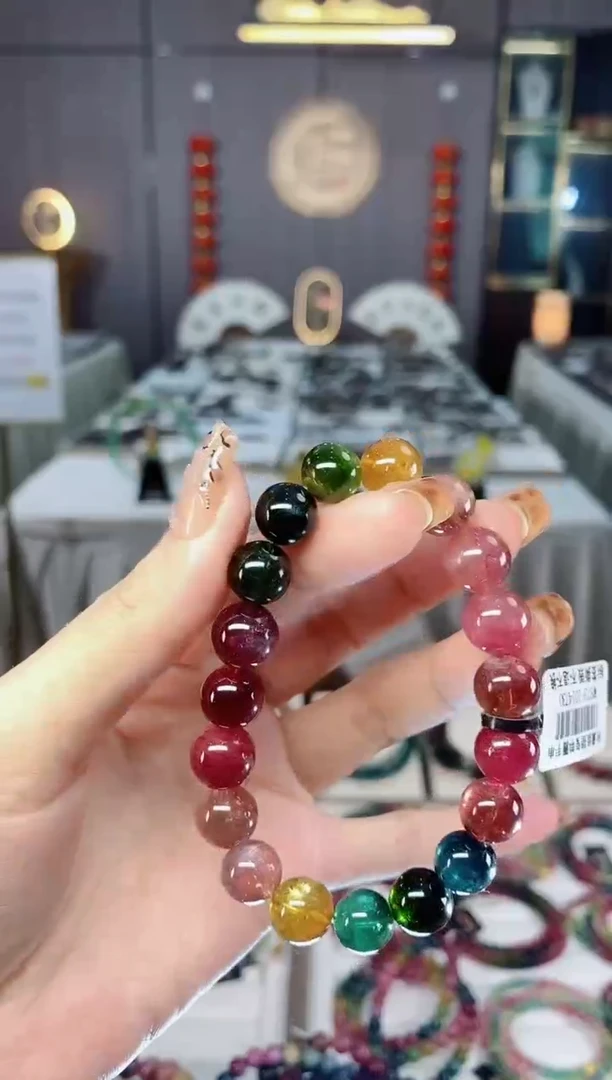 未镶嵌收藏级老矿色单圈手串10mm+碧玺dan多样性发货一条