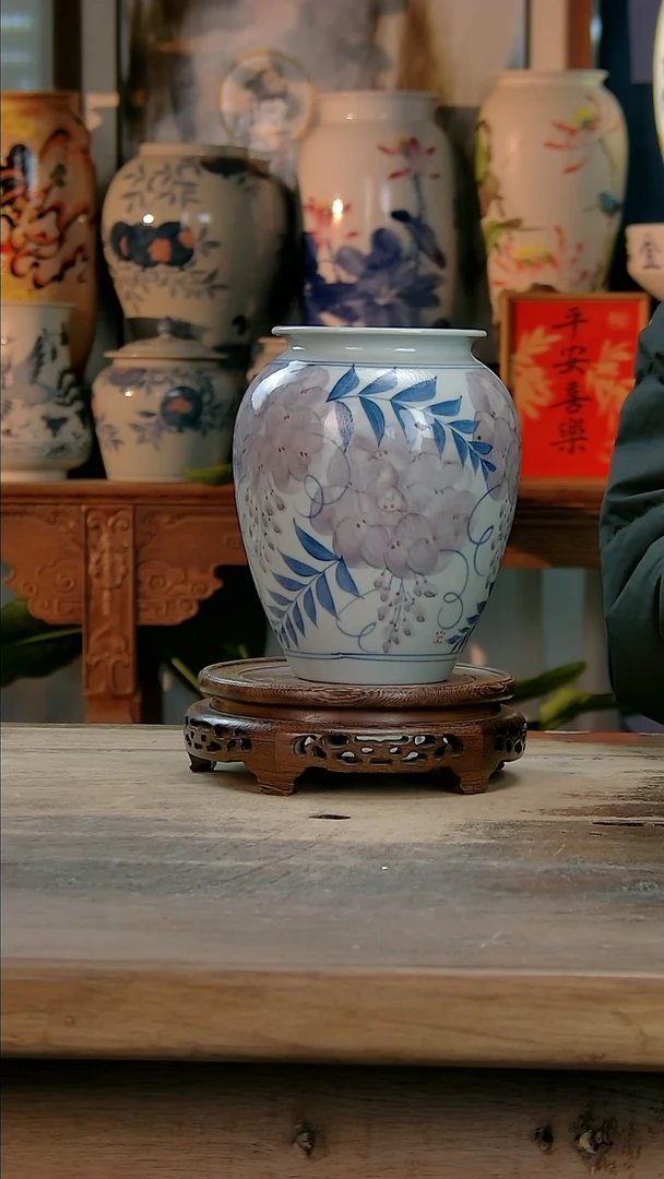 【闪购商品】瓷片景德镇纯手工釉下彩精品花瓶