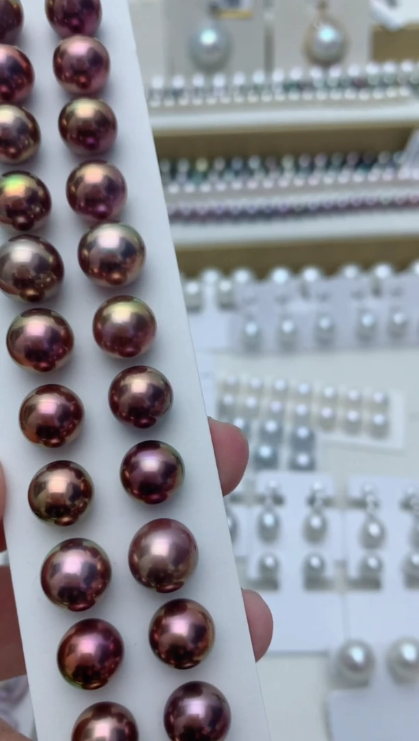 银S925镶嵌耳饰淡水珍珠w1