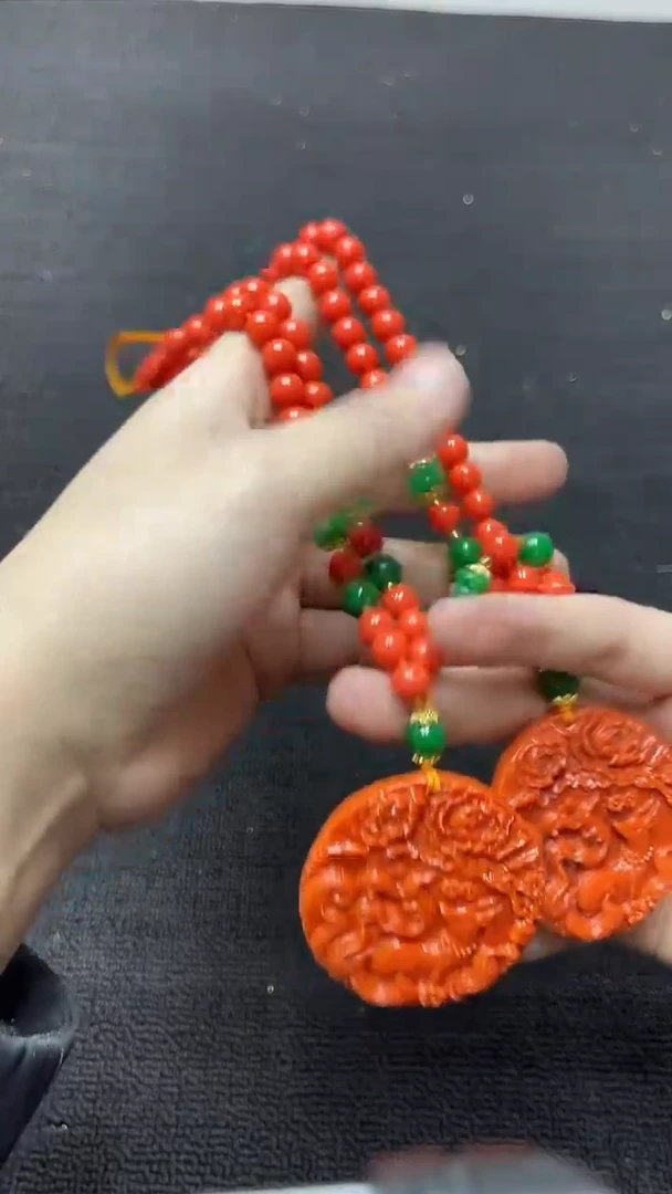 【闪购商品】硅化珊瑚项链未镶嵌精美项链31