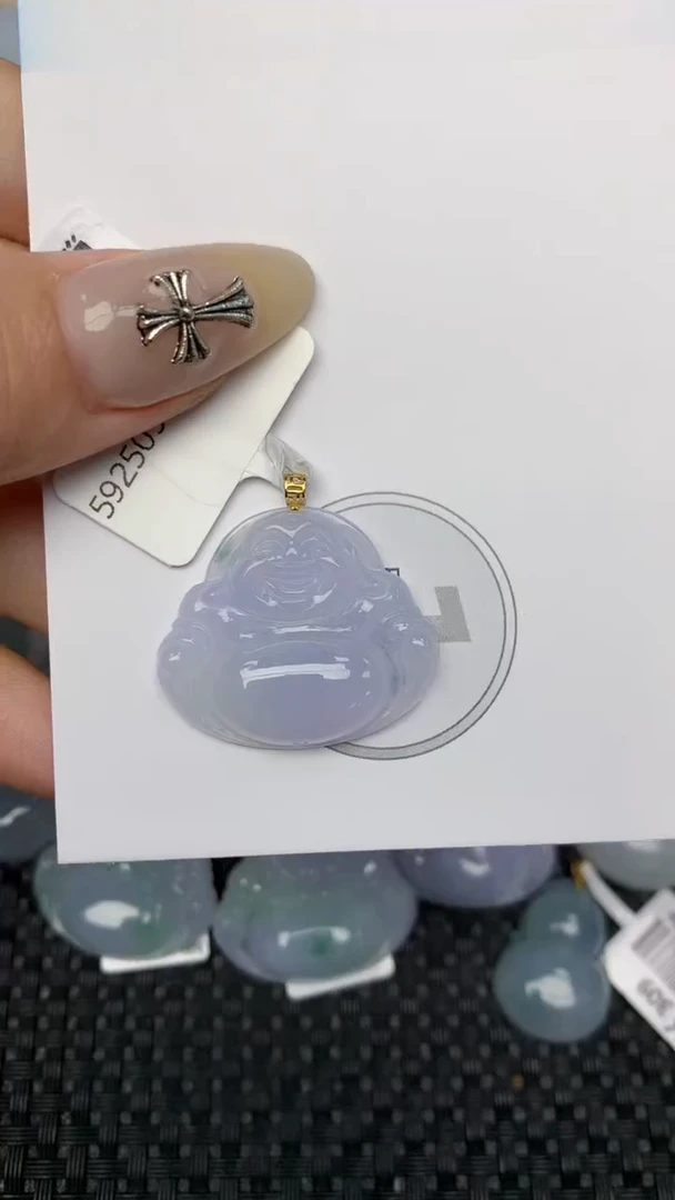 颈饰18K金镶嵌翡翠天然缅甸翡翠a货百元以上9元证书费自理