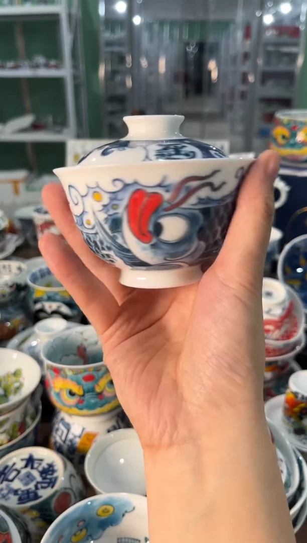昨明景德镇陶瓷：盖碗