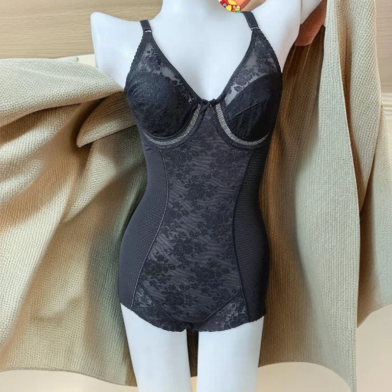 韩国高端剪标女薄吊带连体衣夏季收腹束腰免穿文胸束身美体内衣