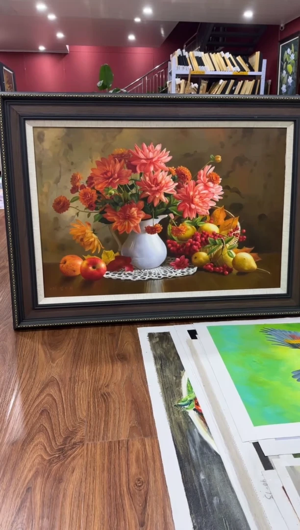 油画纯手绘油画 带实木装裱 113*82cm