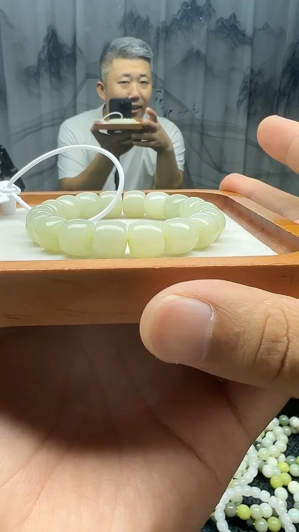 手串未镶嵌和田玉切末清白直切卡13纯天然拍一发一