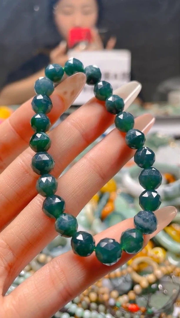 【闪购商品】翡翠颈饰未镶嵌7-8MM/L/翡翠A货一图一物