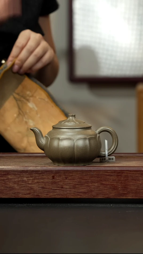 紫砂茶壶青段 菱花壶