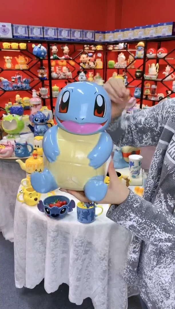 【闪购商品】.@@陶瓷杰尼龟储物罐