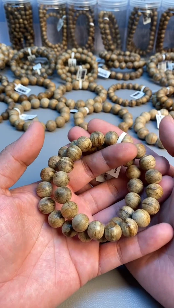 沉香手串东马圆珠单圈微瑕1.2多样性发其一