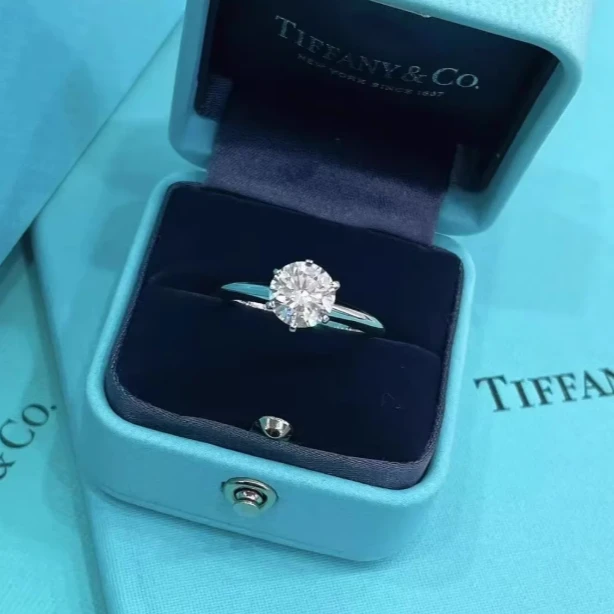 99新 Tiffany & Co./蒂芙尼 小花Jerry 六爪钻戒 1.33克拉VS1 G色
