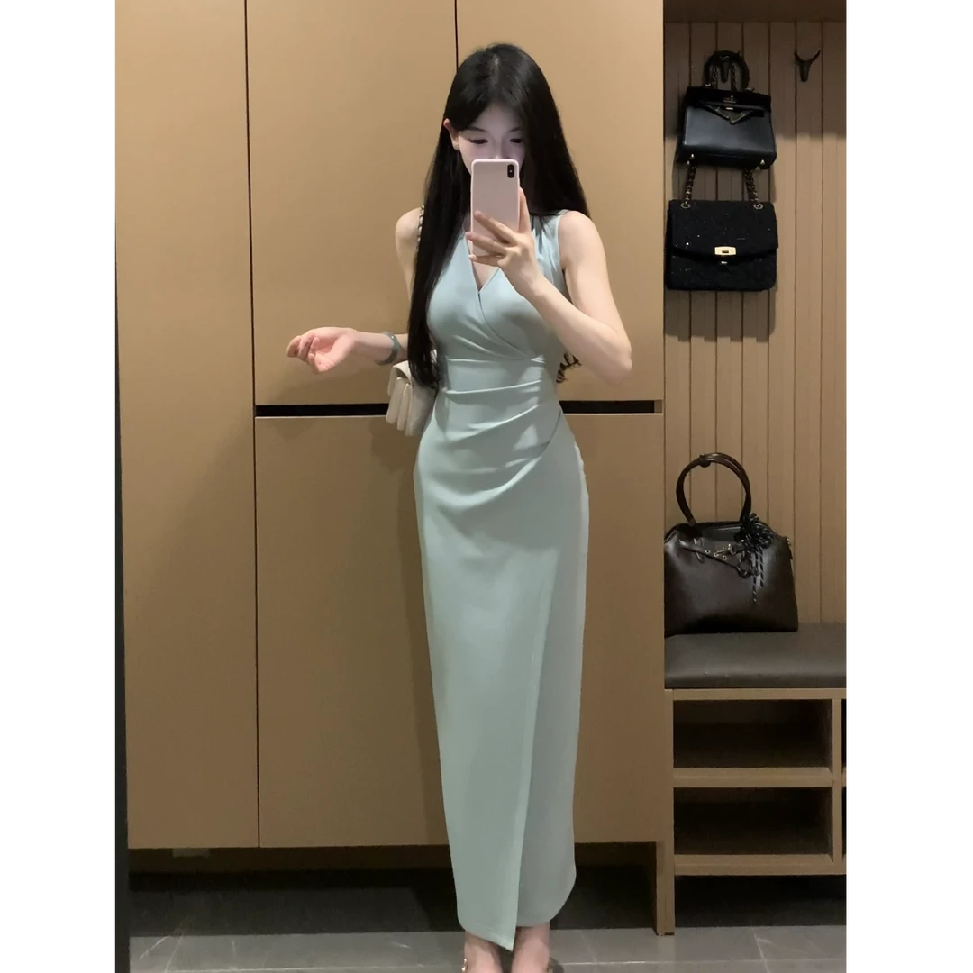 【曼妙身姿】温柔气质时尚修身显瘦V领连衣裙XY-161