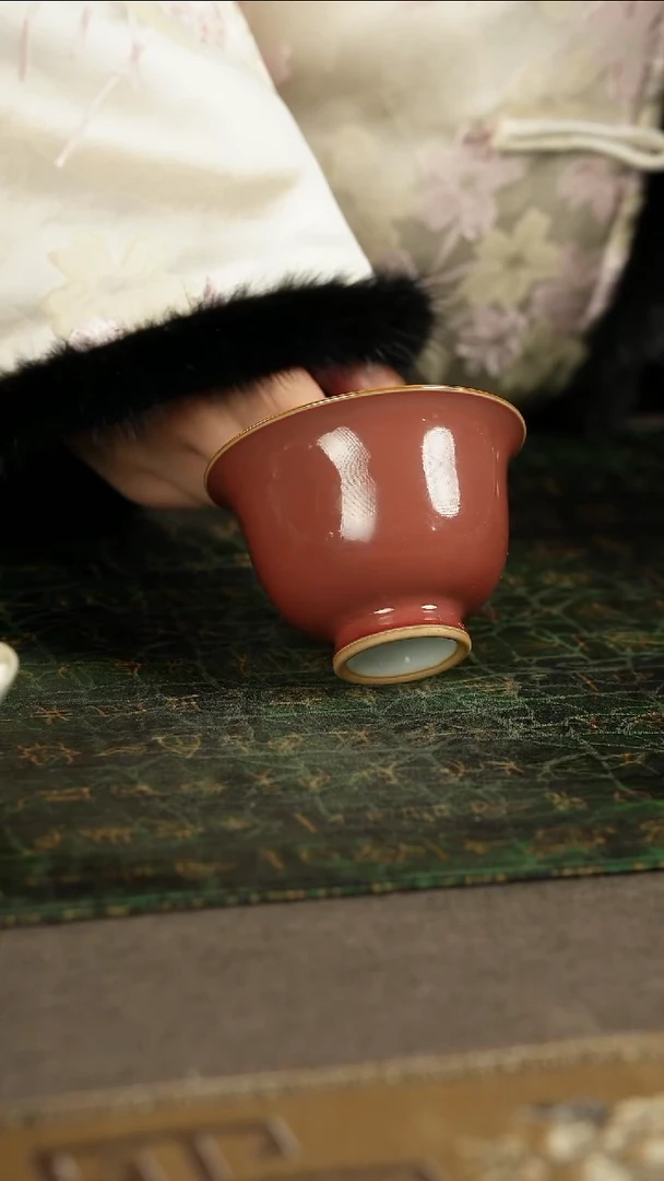 善窑厂汝窑郎红杯