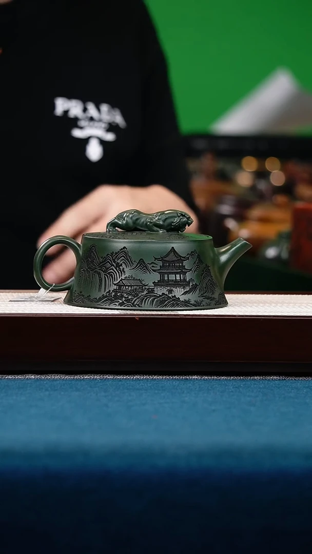 茶壶紫砂绿泥卧虎藏龙