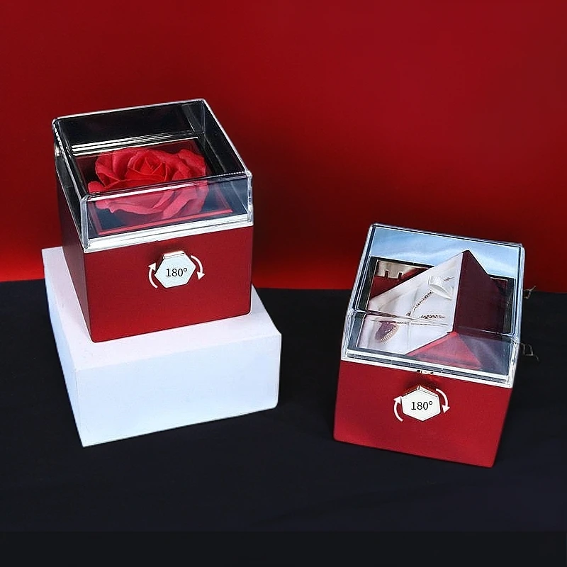 【惊喜礼盒】创意旋转戒指项链盒求婚表白惊喜礼盒送老婆生日礼物