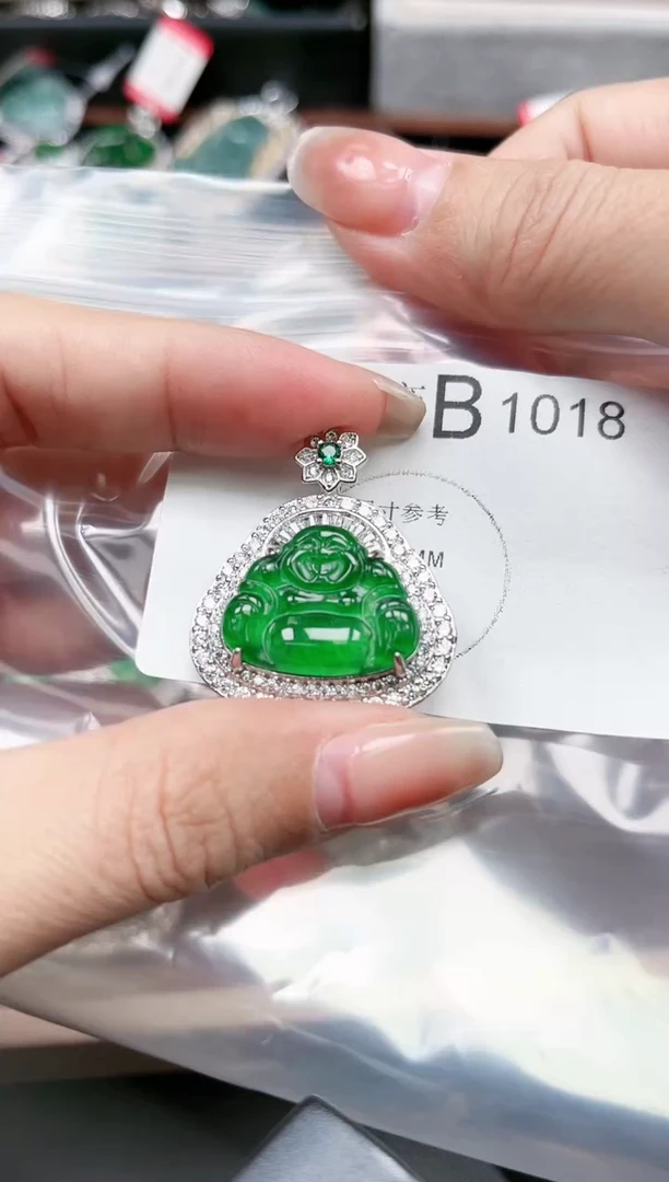 【闪购商品】翡翠颈饰未镶嵌1018赠皮绳