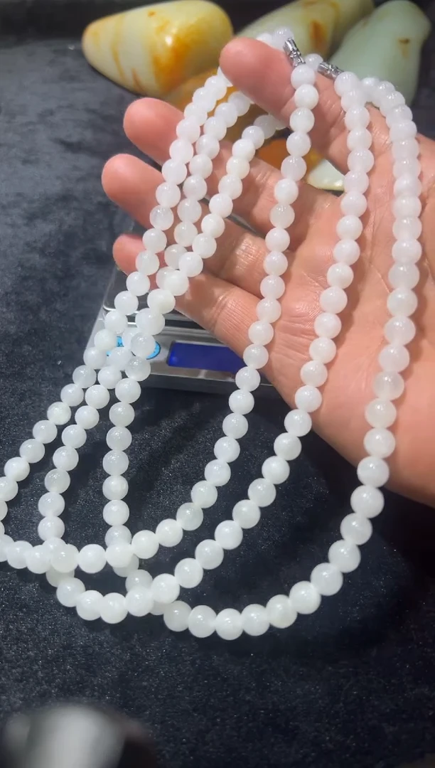 和田玉未镶嵌项链新疆和田玉项链