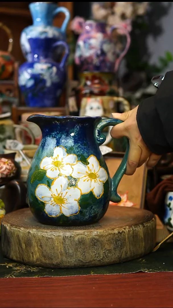 陶瓷231景德镇手工手绘釉下彩