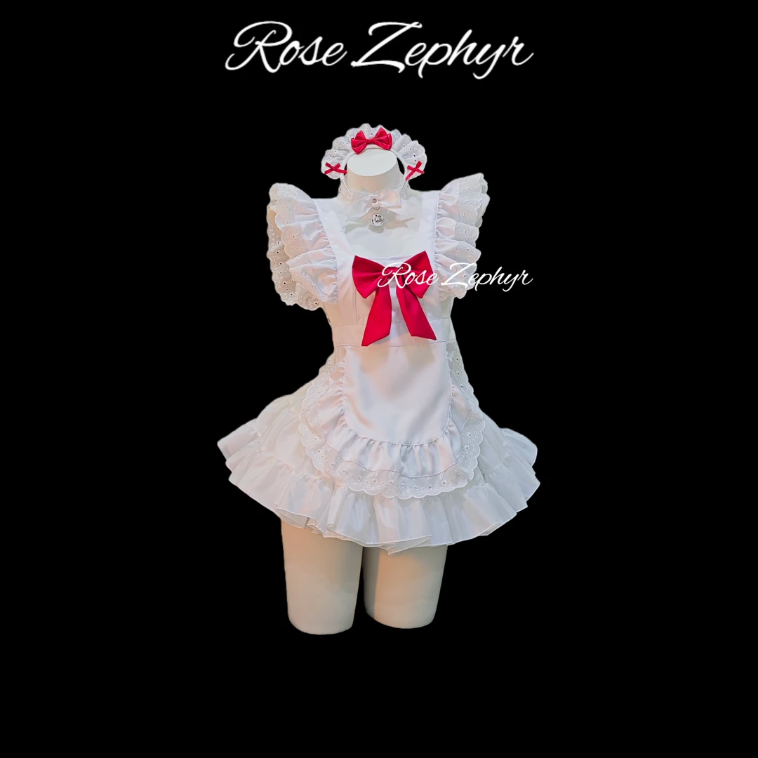 爱之天使  纯白甜美蕾丝纯欲风甜妹cos服拍照出片千金风睡裙