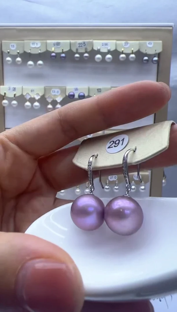 【闪购商品】淡水珍珠耳饰银S925镶嵌291
