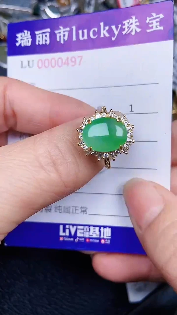 颈饰银S925镶嵌翡翠497