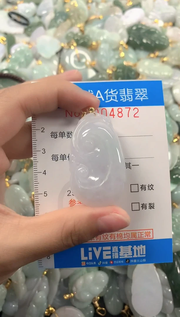 颈饰未镶嵌翡翠净货挂件-4872