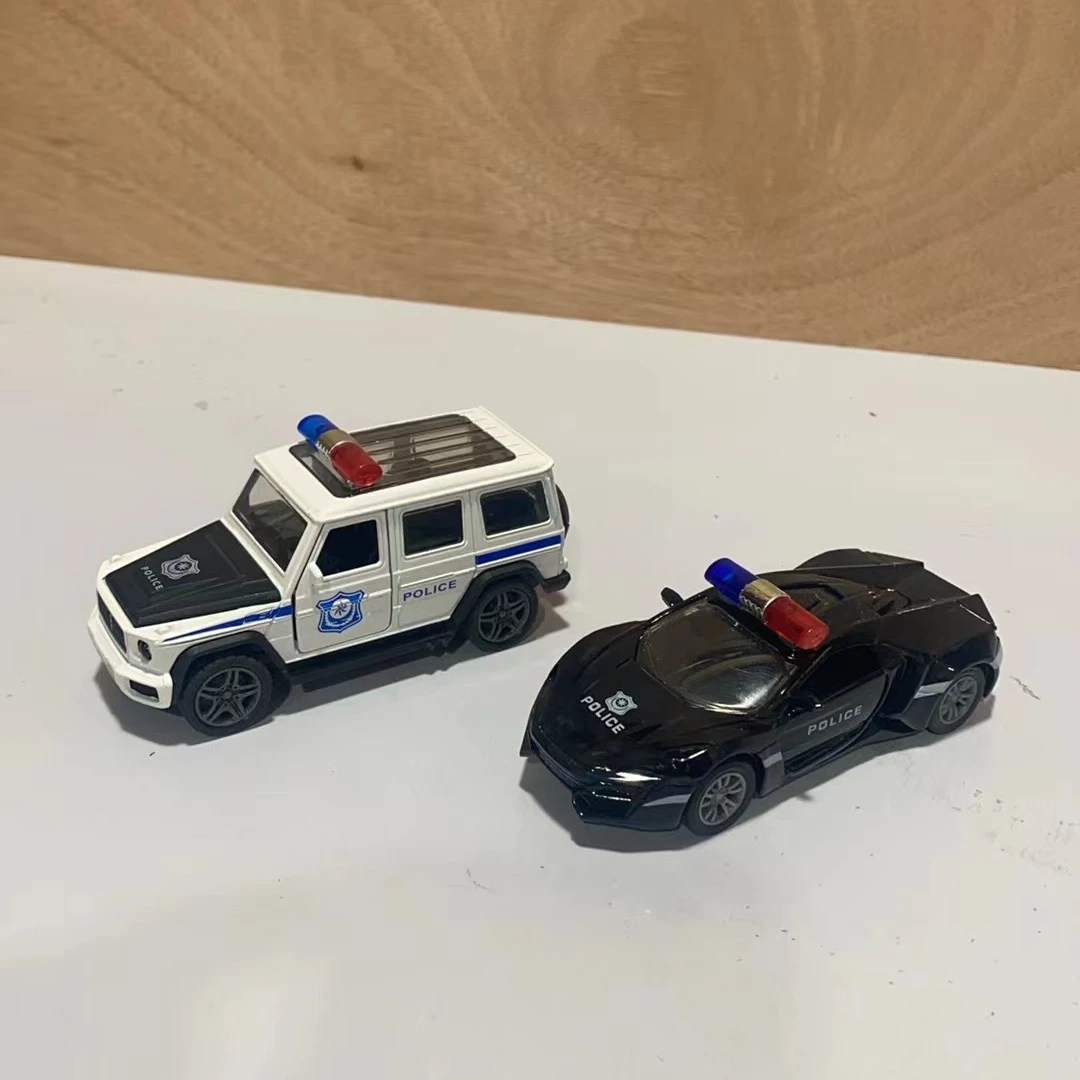 合金回力警车玩具滑行车  款式不挑随机发 瑕疵
