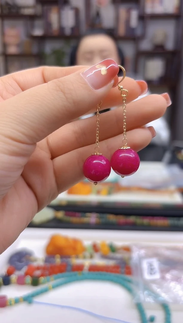 【闪购商品】苏纪石（舒俱来）耳坠14K金镶嵌E529