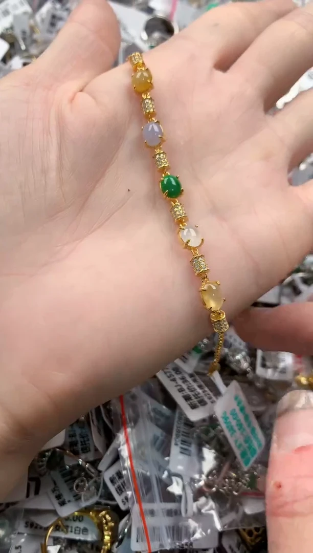 银S925镶嵌戒指翡翠333   3