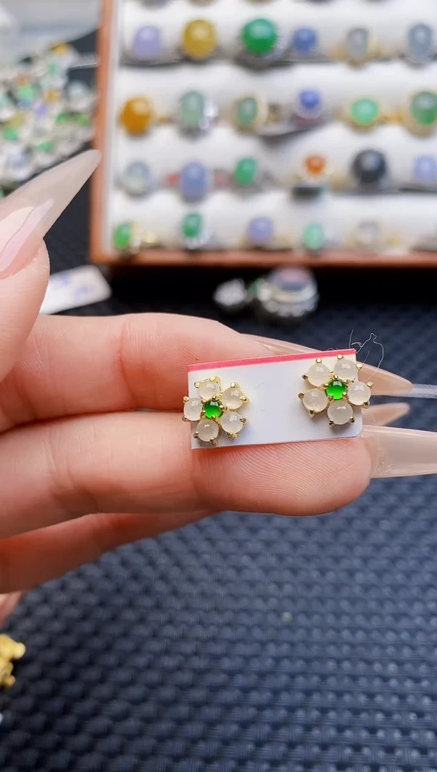 银S925镶嵌戒指翡翠3183