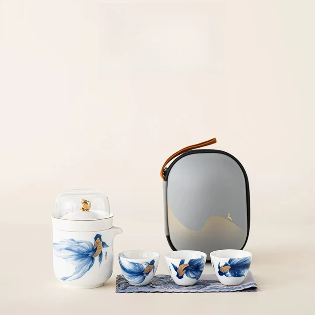 KK0564-玉白瓷快客茶具悠然自得