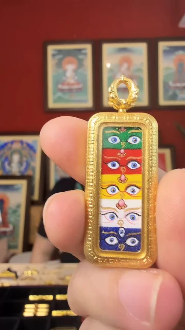 吊坠五路C-热贡纯手绘唐卡特特