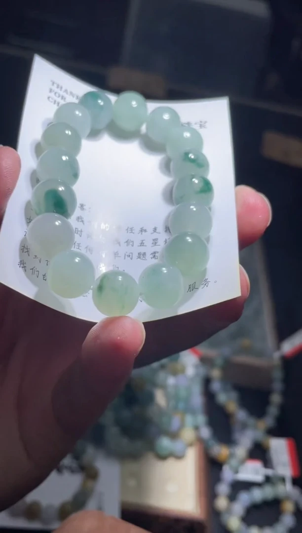 未镶嵌定制翡翠珠串