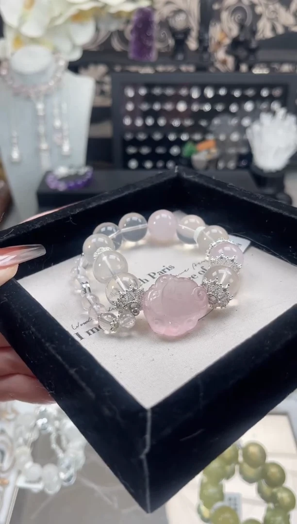 【闪购商品】烟晶手链银S925镶嵌天然水晶 多样性发货