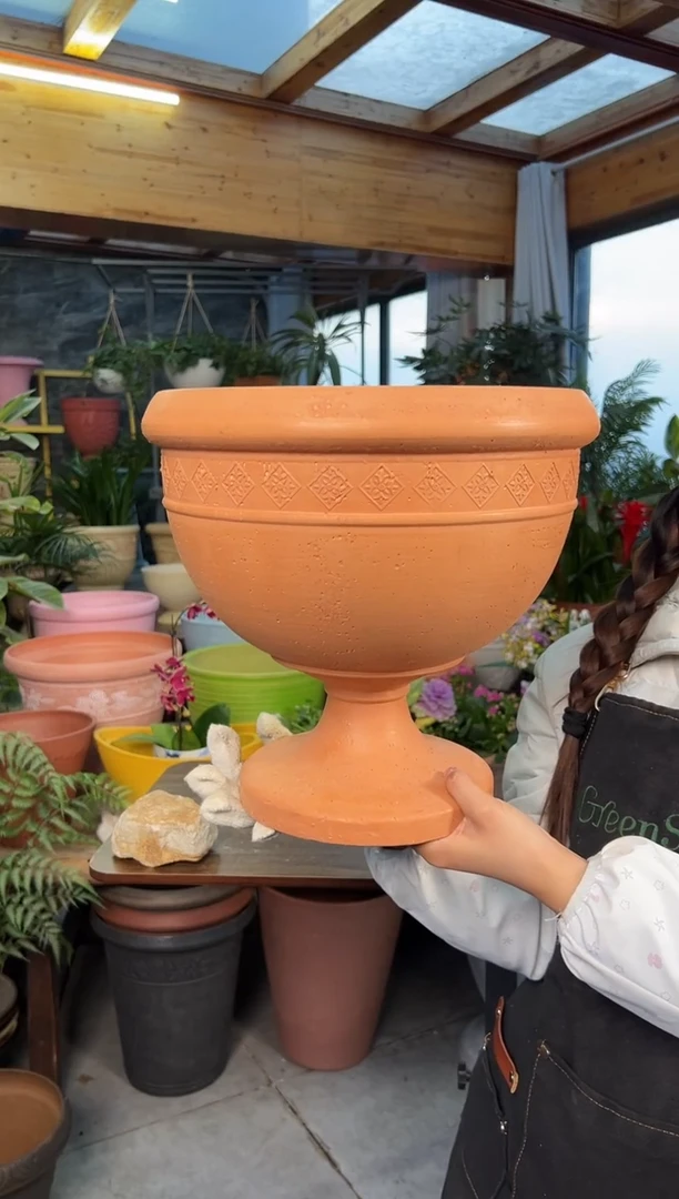 33*32/橙色外贸尾单福利酒杯花盆/G33