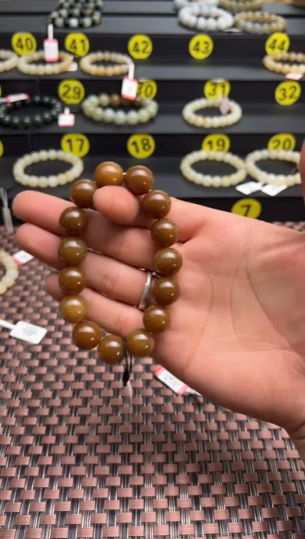 手串未镶嵌和田玉且末料金山糖手串卡14