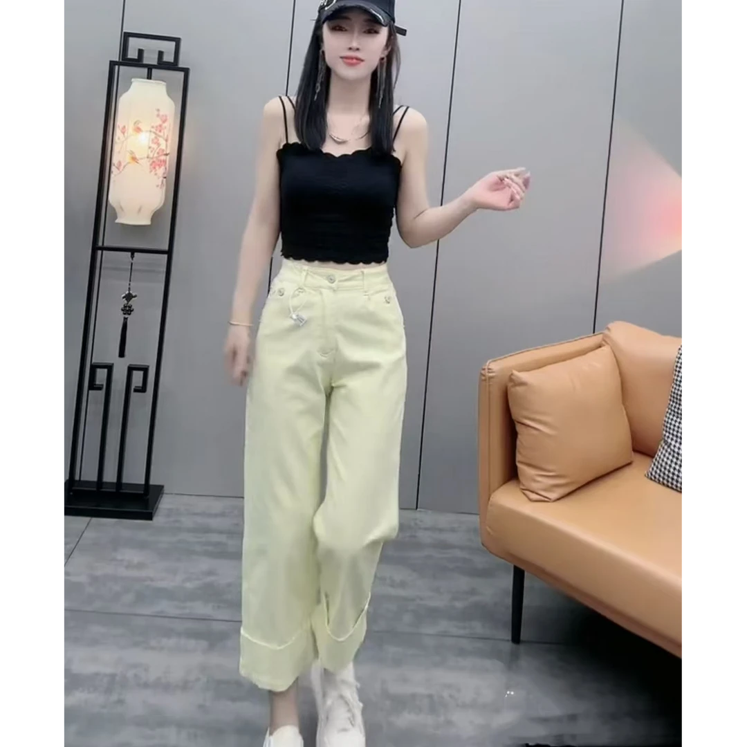 9230休闲显瘦直筒牛仔裤