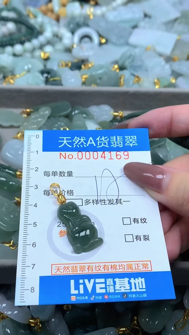 颈饰未镶嵌翡翠净货挂件-4169