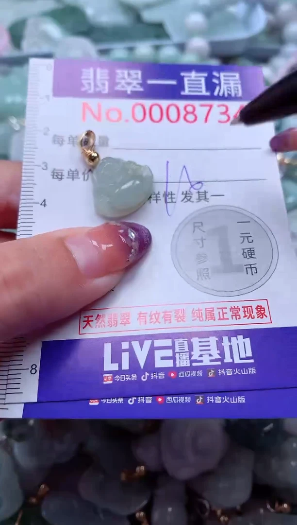翡翠未镶嵌吊坠(不含链)8734
