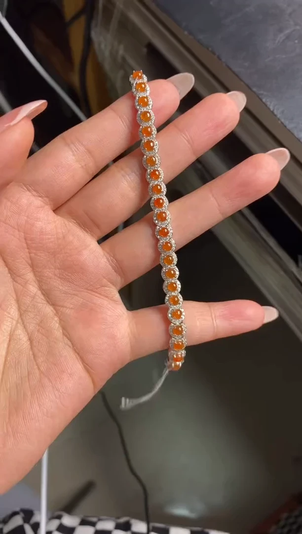 银S925镶嵌戒指翡翠天然A货翡翠