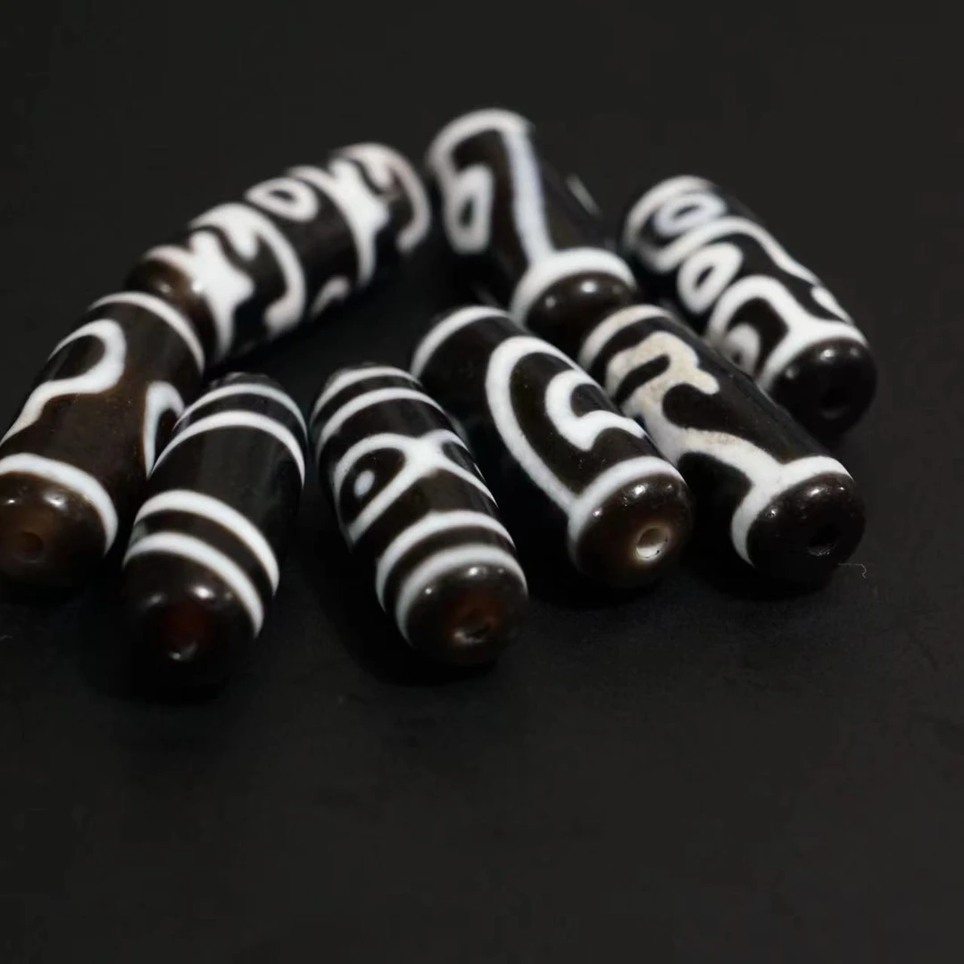 黑白，条纹玛瑙，佩戴漂亮